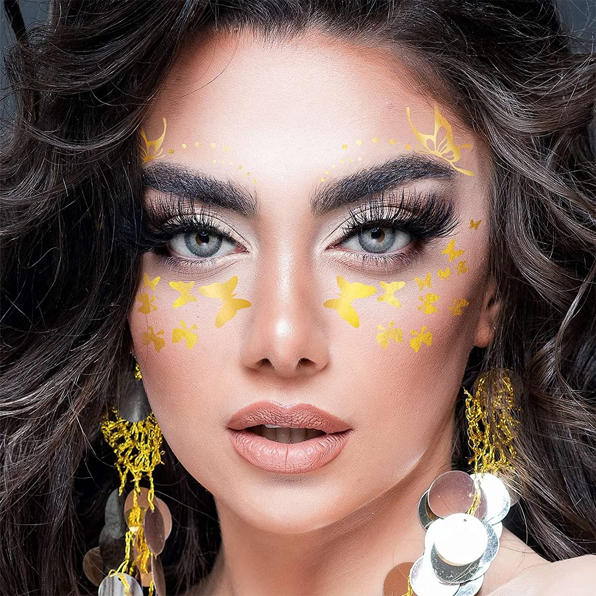 MAYCREATE Flower Face Temporary Tattoo Stickers for Women Girls, 3 Sheets Floral Face Eye Makeup Stickers Waterproof Art Fake Tattoos for Party Halloween Prom Photography MAYCREATE Flower Face Temporary Tattoo Stickers for Women Girls, 3 Sheets Floral Face Eye Makeup Stickers Waterproof Art Fake Tattoos for Party Halloween Prom Photography
